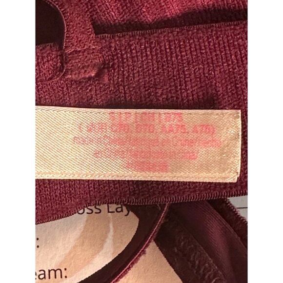 PINK Victoria's Secret Velvet Plum Sequin Bralette Size S Sexy Glam Sparkle - Picture 7 of 9
